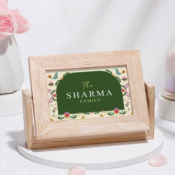 Family Love Personalized Wooden Rotating Frame