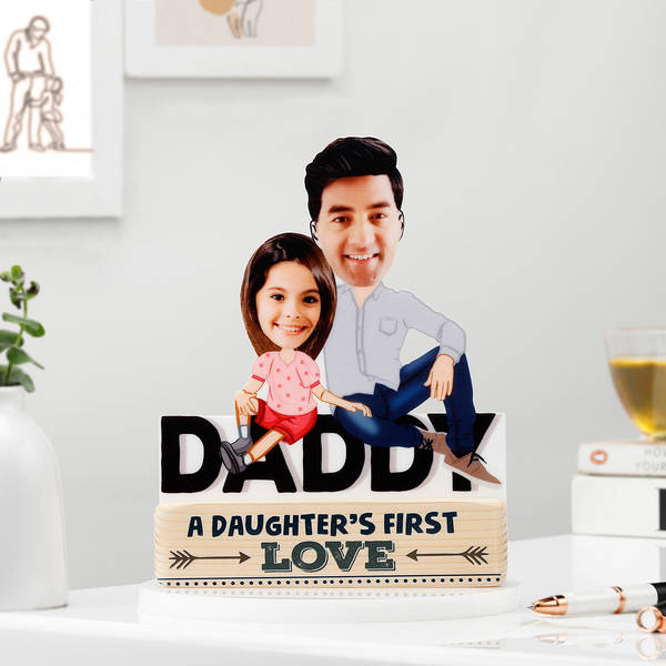 Father And Daughter Personalized Caricature