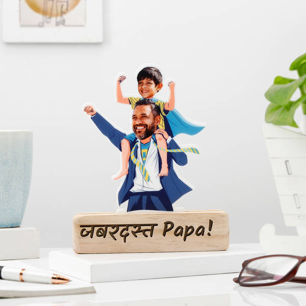 Father's Day Personalized Jabardast Papa Caricature