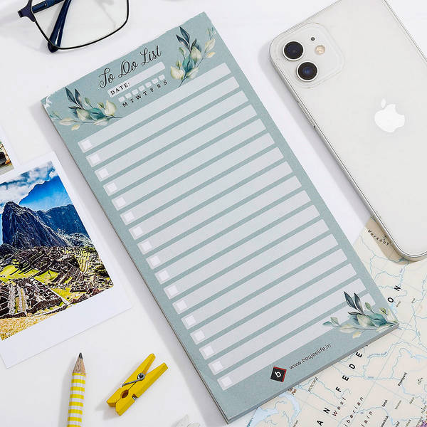 Floral Green To-Do List Notepad