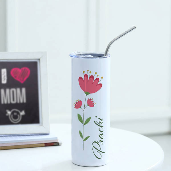 Floral Sips Personalized Tumbler