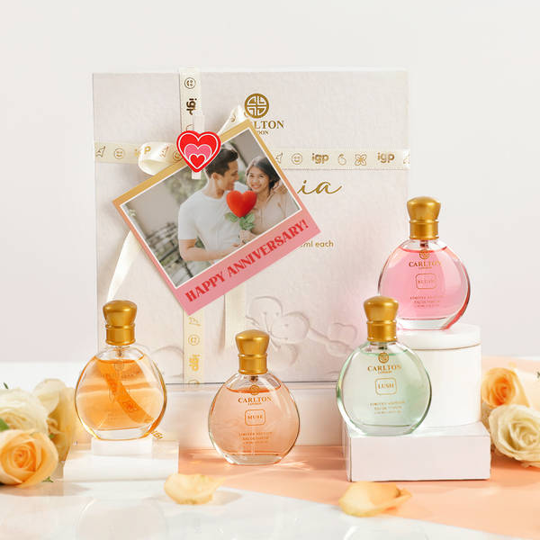 Forever Fragrant Personalized Anniversary 30 ML Perfume Gift - Set Of 4