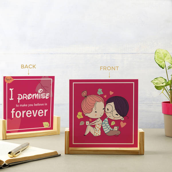 Forever Promise Couples Sandwich Photo Frame