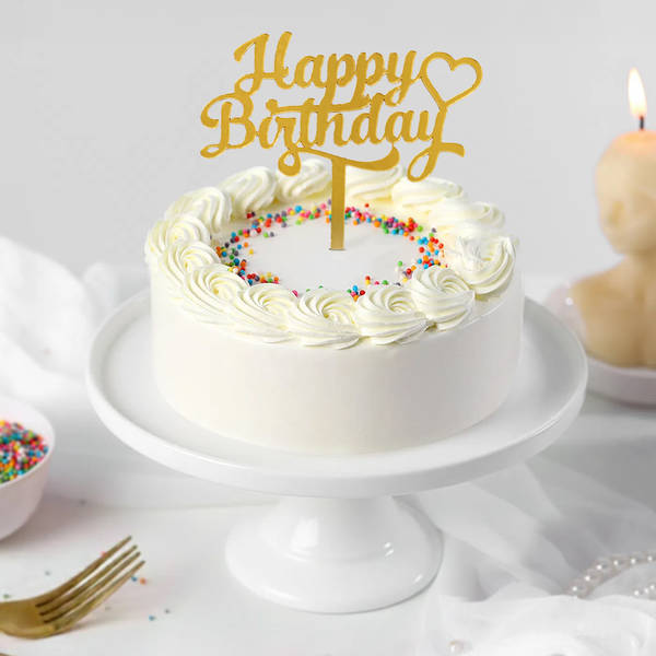 French Vanilla Birthday Cake