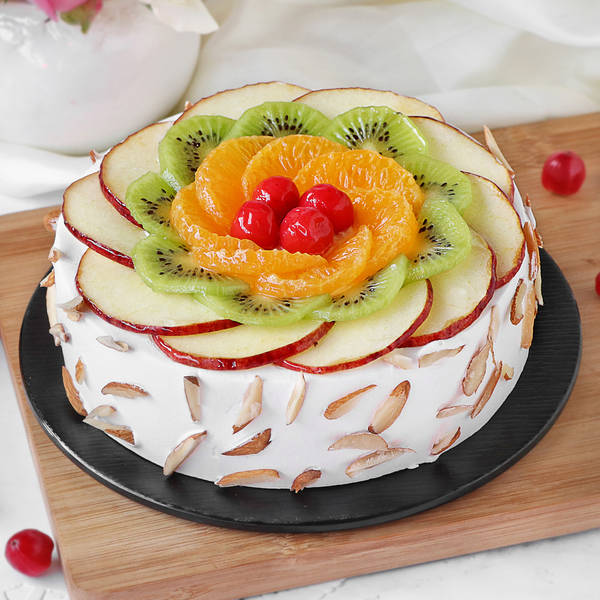 Fresh Fruit Almond Cake (1 Kg)