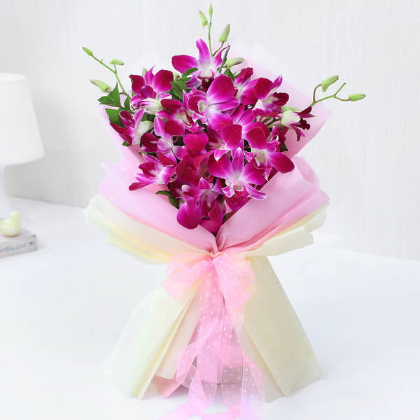 Fresh Orchid Hand-Tied Bouquet