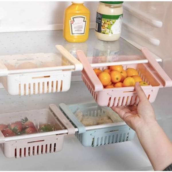 Fridge Organizer Adjustable Tray Single Piece