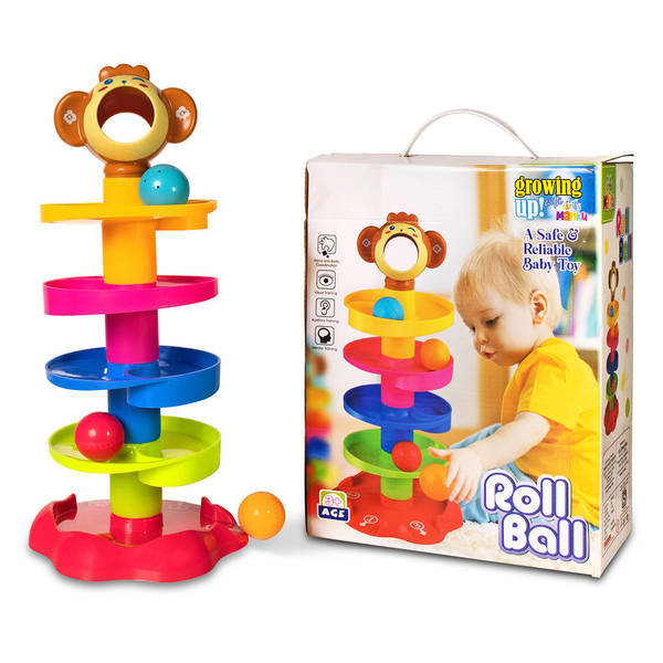 Fun And Colourful Monkey Roll Ball Toy