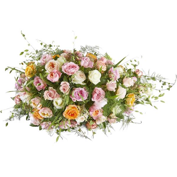 Funeral: Moving close; Funeral Bouquet Drop