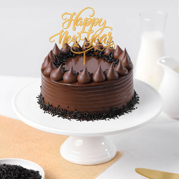 Ganache Delight New Year Truffle Cake