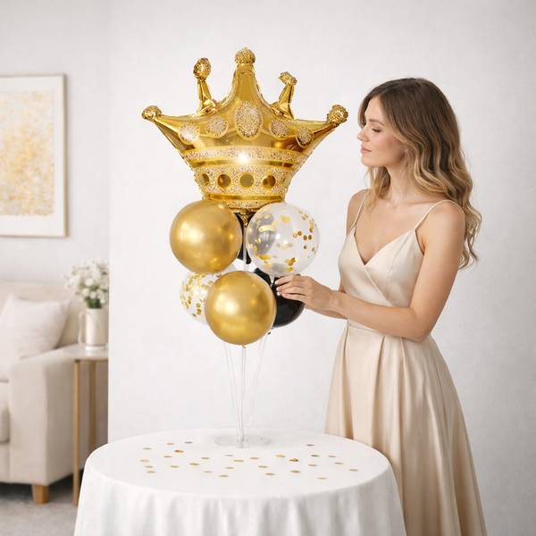 Gold Crown Balloon Arrangement