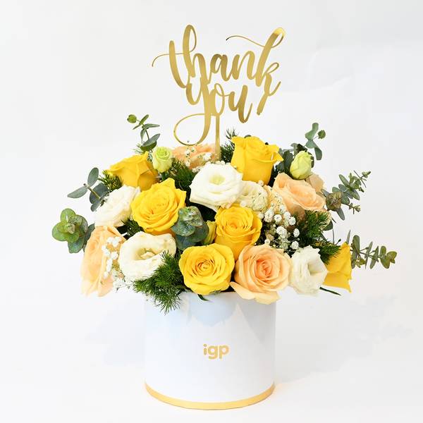 Golden Gratitude Floral Arrangement