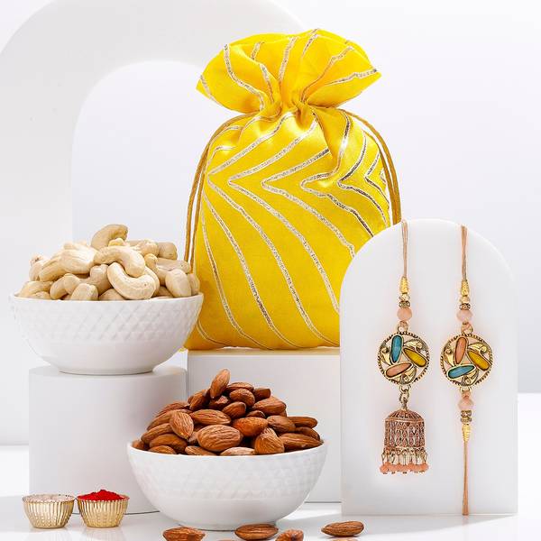 Graceful Jhumki Bhaiya Bhabhi Rakhi Hamper
