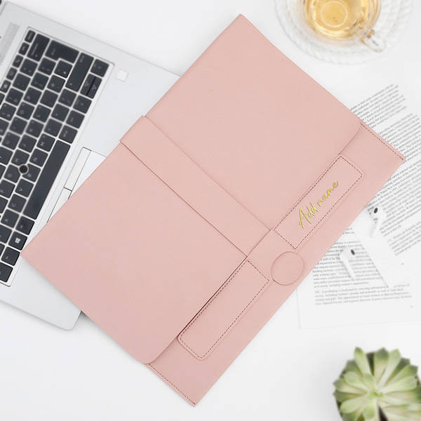 Graceful Workspace Companion - Personalized Laptop Sleeve Organizer