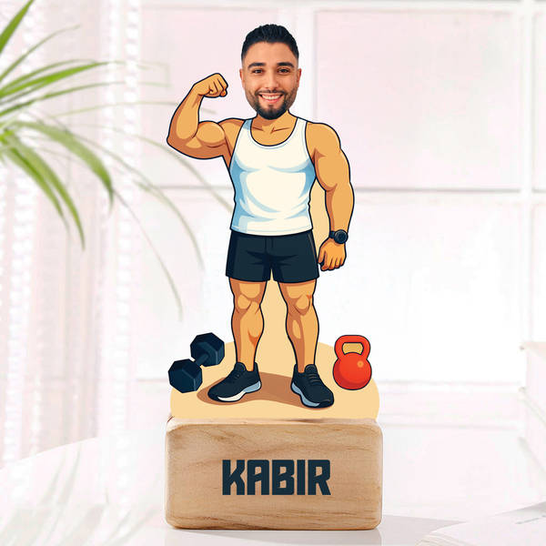 Gym Goals Personalized Caricature