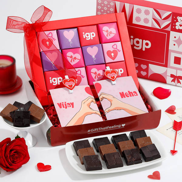 Hand Heart Personalized Couple's Hamper