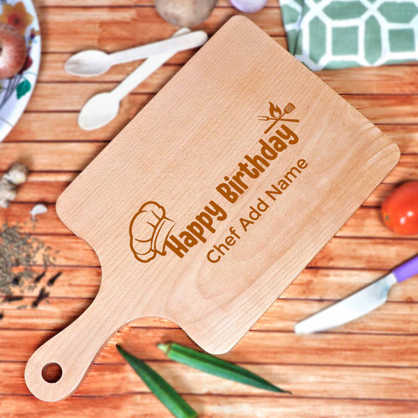 Happy Birthday Personalized Wooden Chopping Board