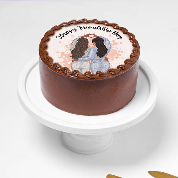 Happy Friendship Day Chocolate Cake