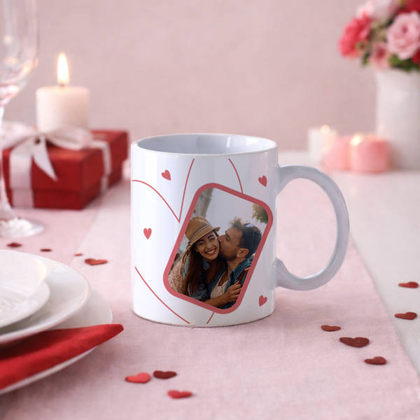 Heart Accent Personalized Ceramic Mug
