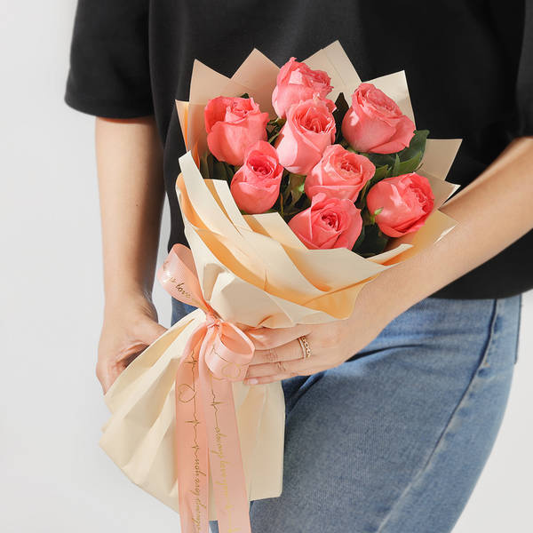Heartfelt Blush Pink Rose Bouquet