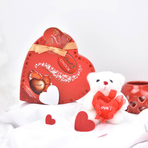 Heartfelt Chocolates And Teddy Valentine's Day Combo