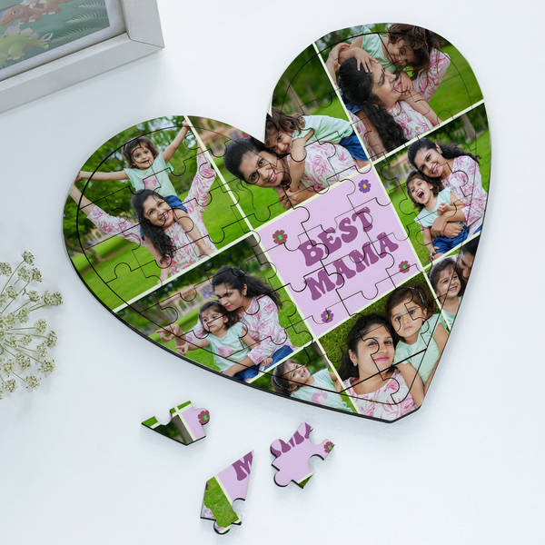 Heartfelt Memories Personalized Collage Puzzle for Mom