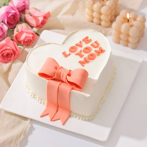 Heartfelt Mother's Day Bow Cake ( Half Kg)