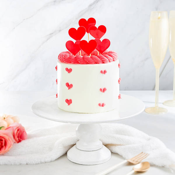 Hearty Paradise Semi-Fondant Cake