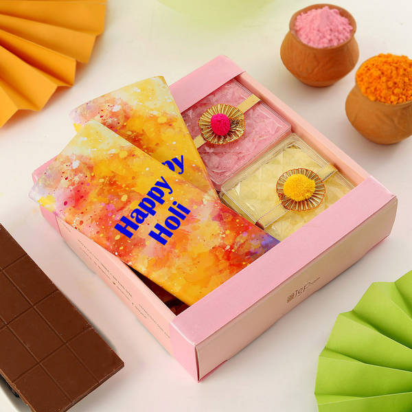 Herbal Gulaal with Chocolates Holi Hamper