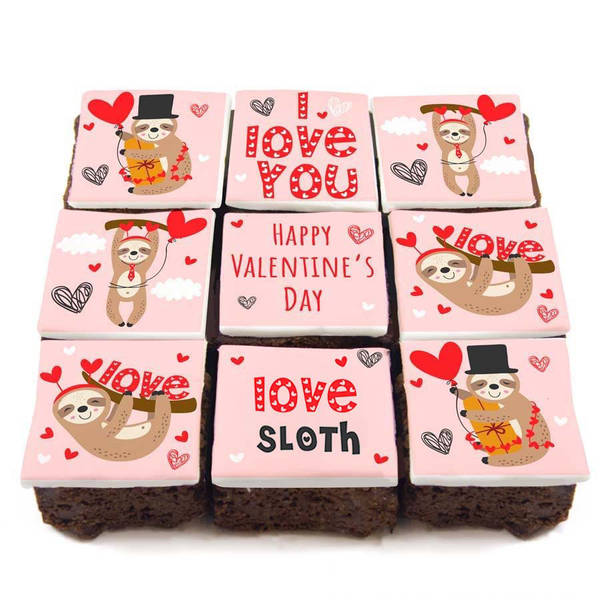 I Love You Chocolate Fudge Brownie - Set Of 9