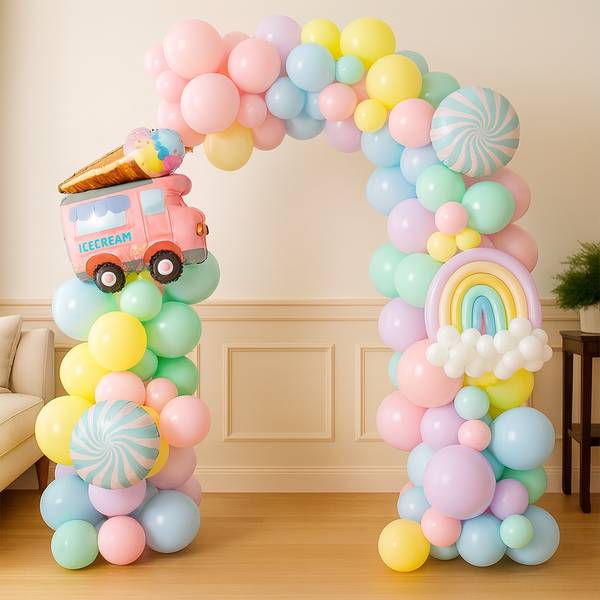 Ice Cream Fantasy Balloon Set up