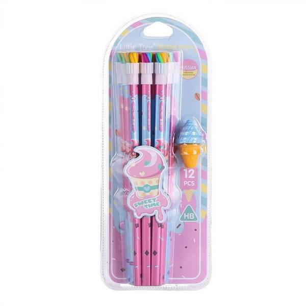 Ice Cream Theme Premium HB Pencil Set Pack of 12