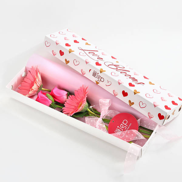 IGP Radiant Roses And Gerberas Love Bloom Box