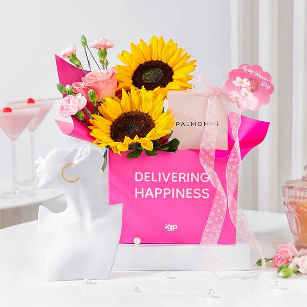 IGP x Palmonas - Sunshine Blooms & Arc Earrings Gift For Women's Day