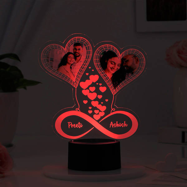 Infinite Love Personalized LED Lamp