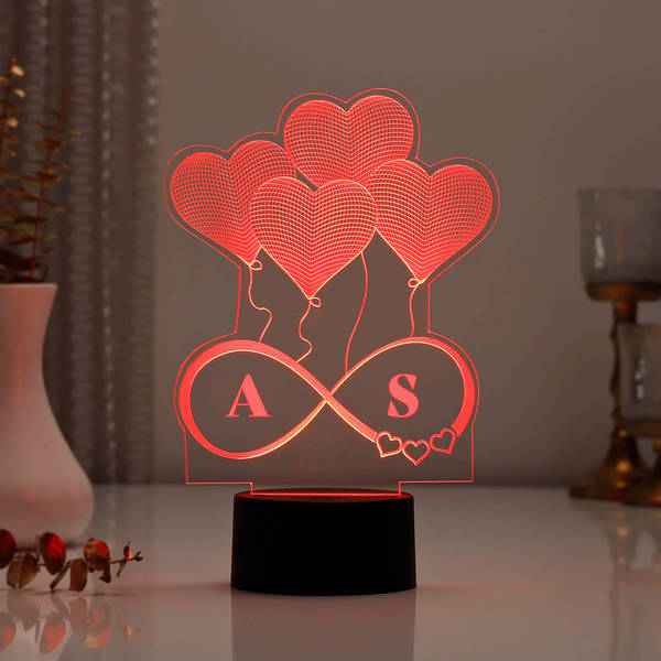 Infinite Love Personalized LED Lamp