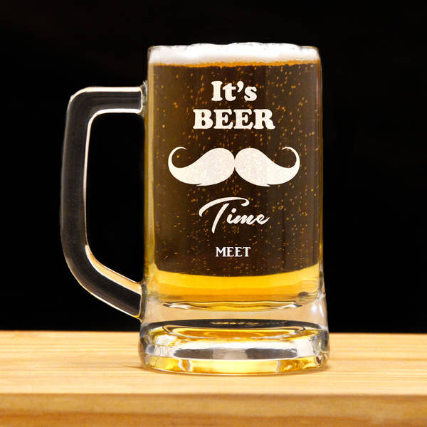 It's Beer Time Personalized Beer Mug