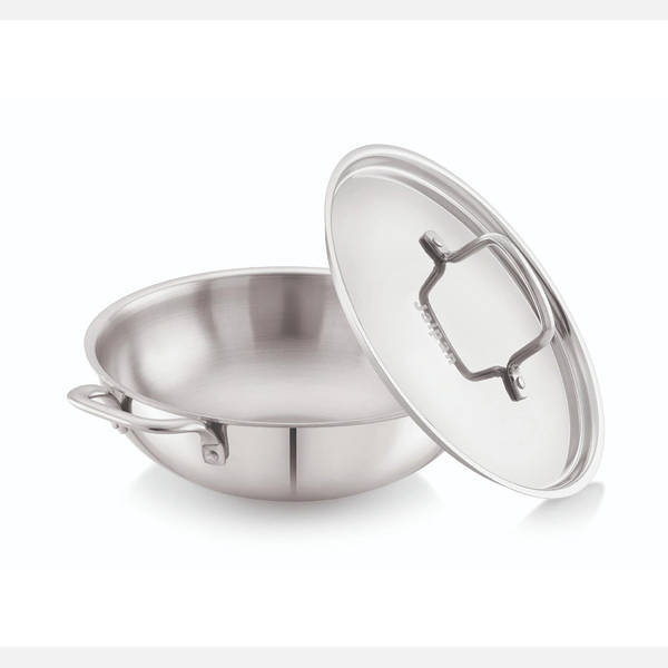 Jaipan Tri-Ply Kadai with SS Lid , 22, 1.1 Ltr