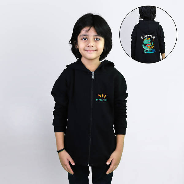 Kids Personalized Black Hoodie