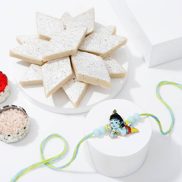 Krishna Rakhi With Kaju Katli