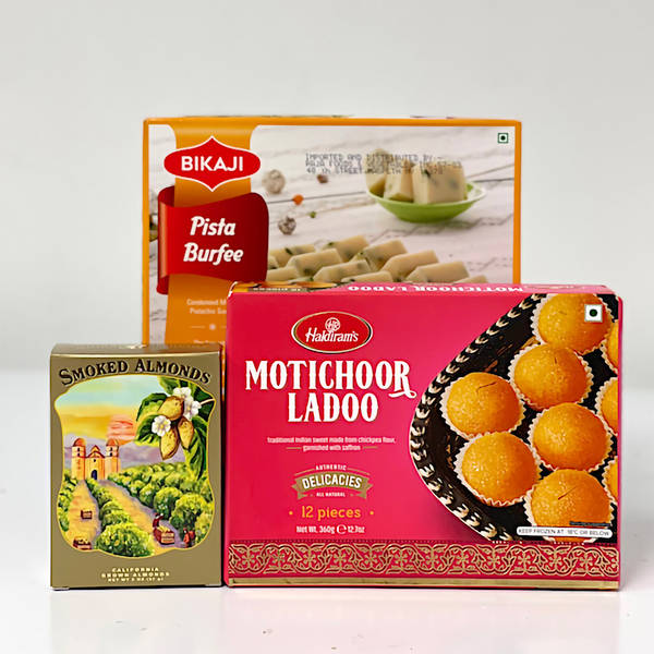 Laddoo, Pista Barfi & Almonds