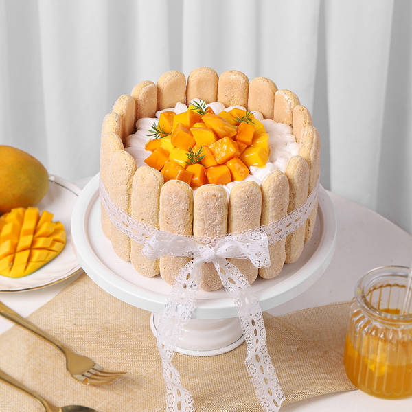 Ladyfinger Biscuit Mango Cake (Half Kg)