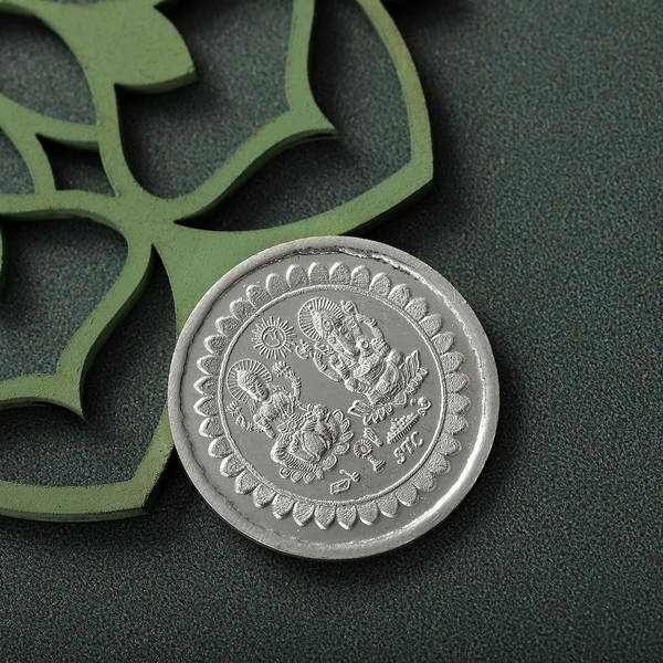 Lakshmi Ganesha 999 Pure Silver Coin (10 gm)