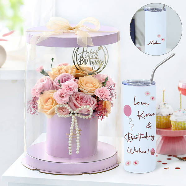 Lavender Love Personalized Birthday Set