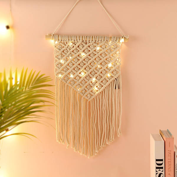 LED Macrame Wall hanging