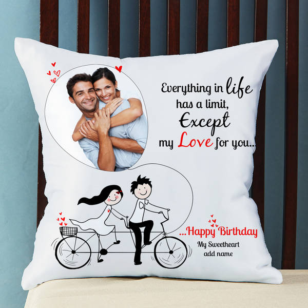 Limitless Love Personalized Birthday Cushion
