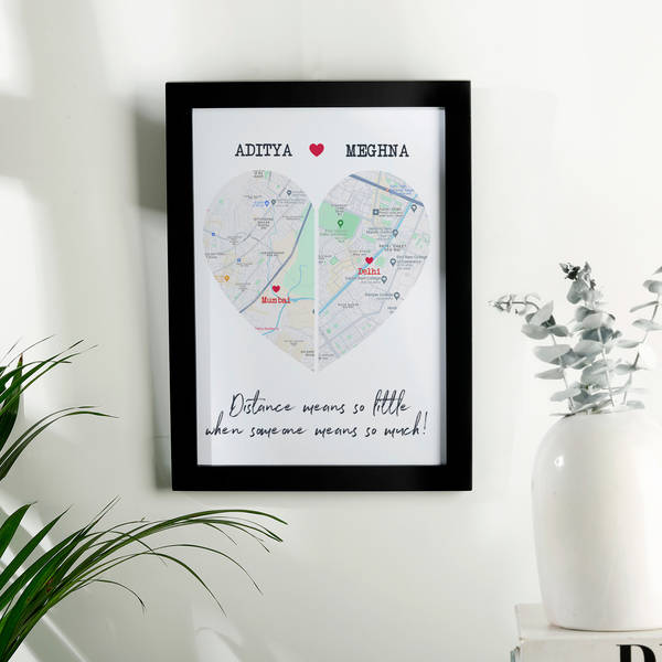 Long Distance Lovers Personalized Acrylic Frame