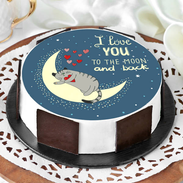 Love You To The Moon Cake