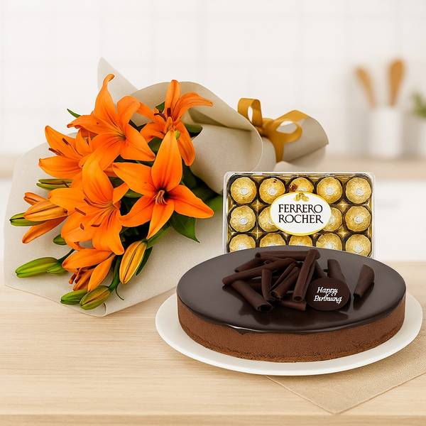 Lovely Blooms And Chocolate Bliss Hamper
