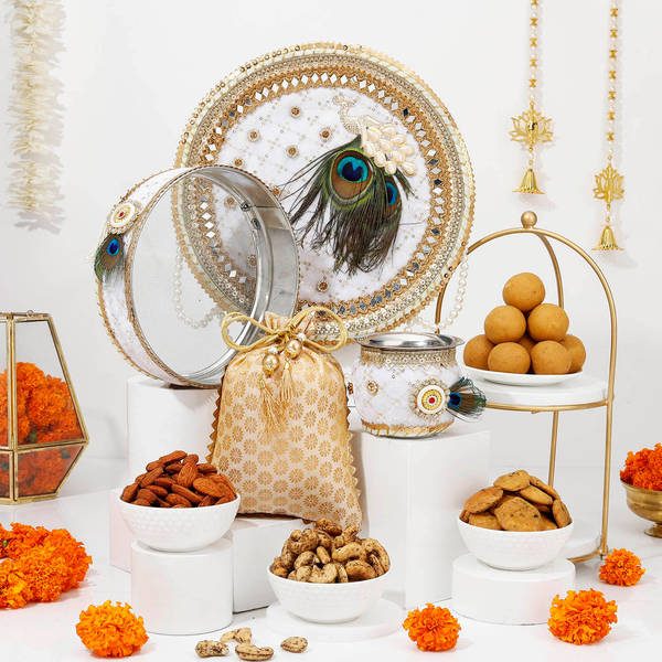 Luscious Treats Karwa Chauth Pooja Thali Hamper